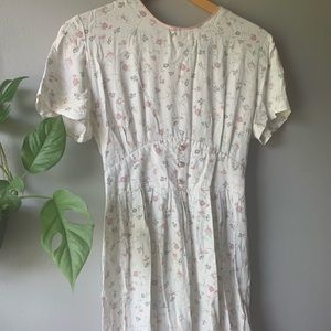 Vintage cottage core floral dress L